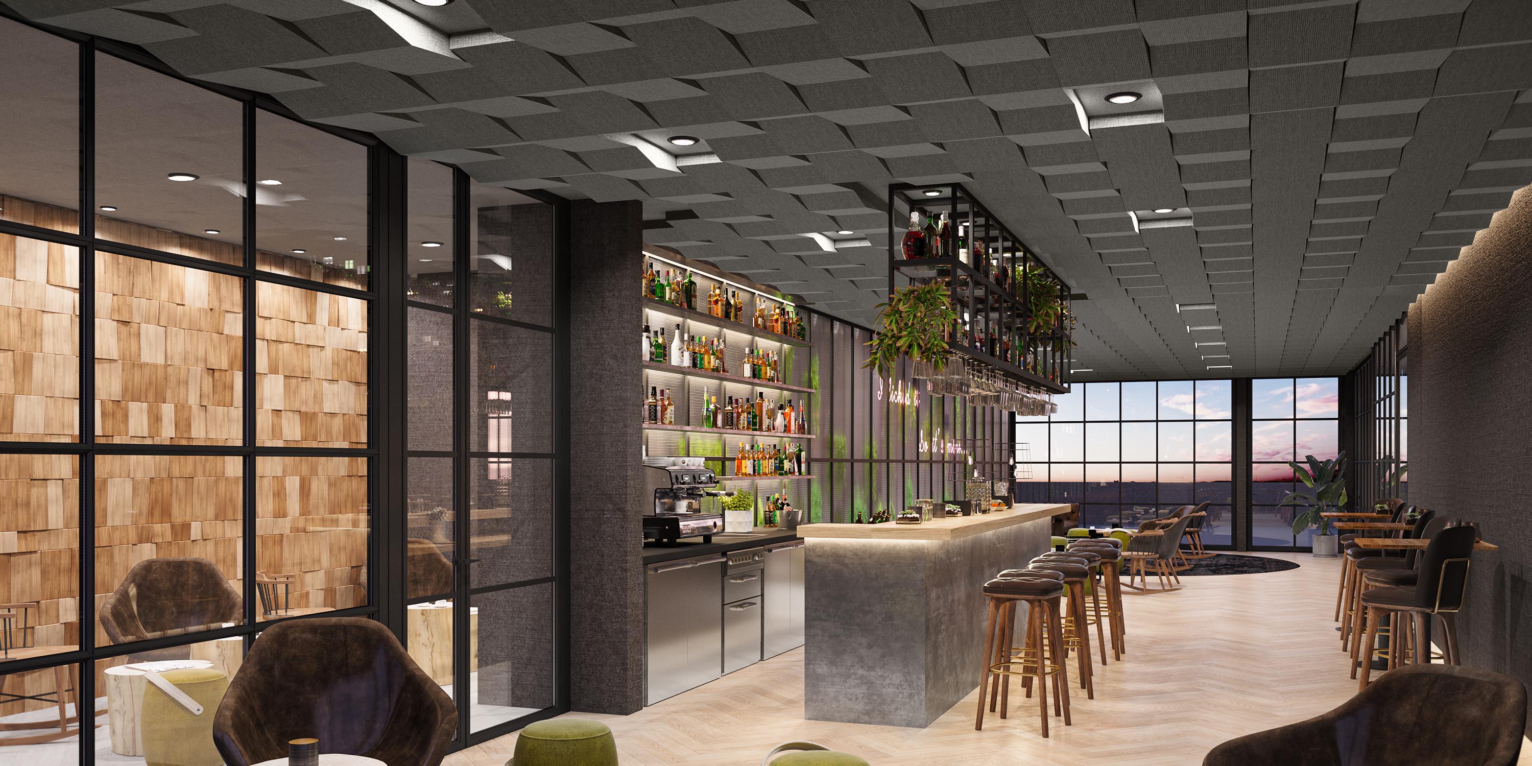 Wedge Ceiling Bar
